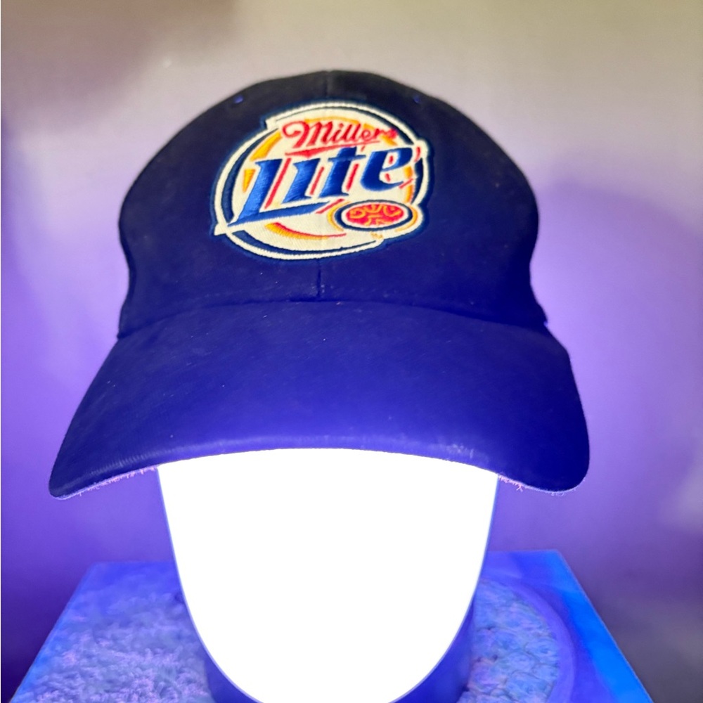 Baseball hat Miller Lite Navy Blue Miller time ball‎ hat 2008 excellent cond! - Picture 2 of 6